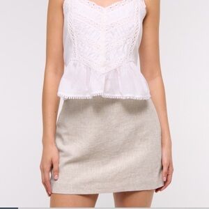 Abercrombie & Fitch Natural Beige Mini Skirt